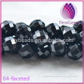 Round Brilliant Cut agate beads 6mm 64-faceted black agate loose beads faceted agate beads